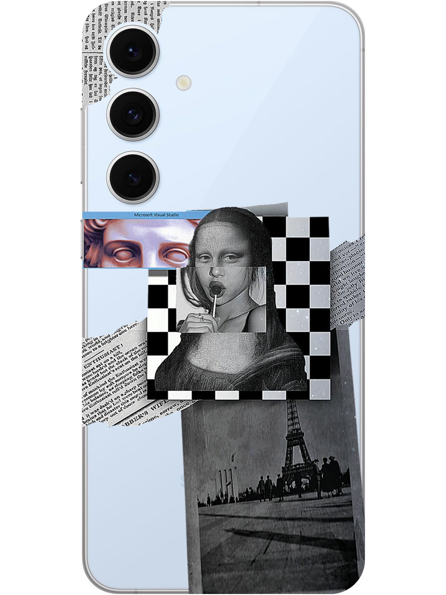 

Силиконовый чехол на Samsung Galaxy S24 FE с принтом "Стикеры из Парижа" прозрачный, Прозрачный;серый;черный, 786718185