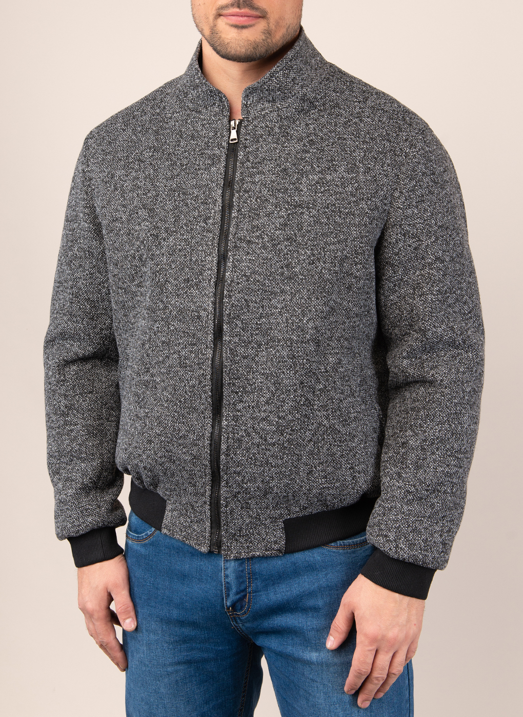 

Бомбер мужской MISTEKS DESIGN 48622 серый 54 RU, 48622