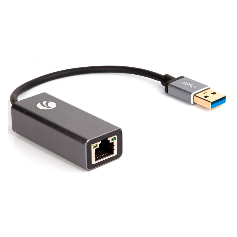 

Переходник VCOM USB - RJ45 вилка-розетка 0.2м (DU312M), Серый