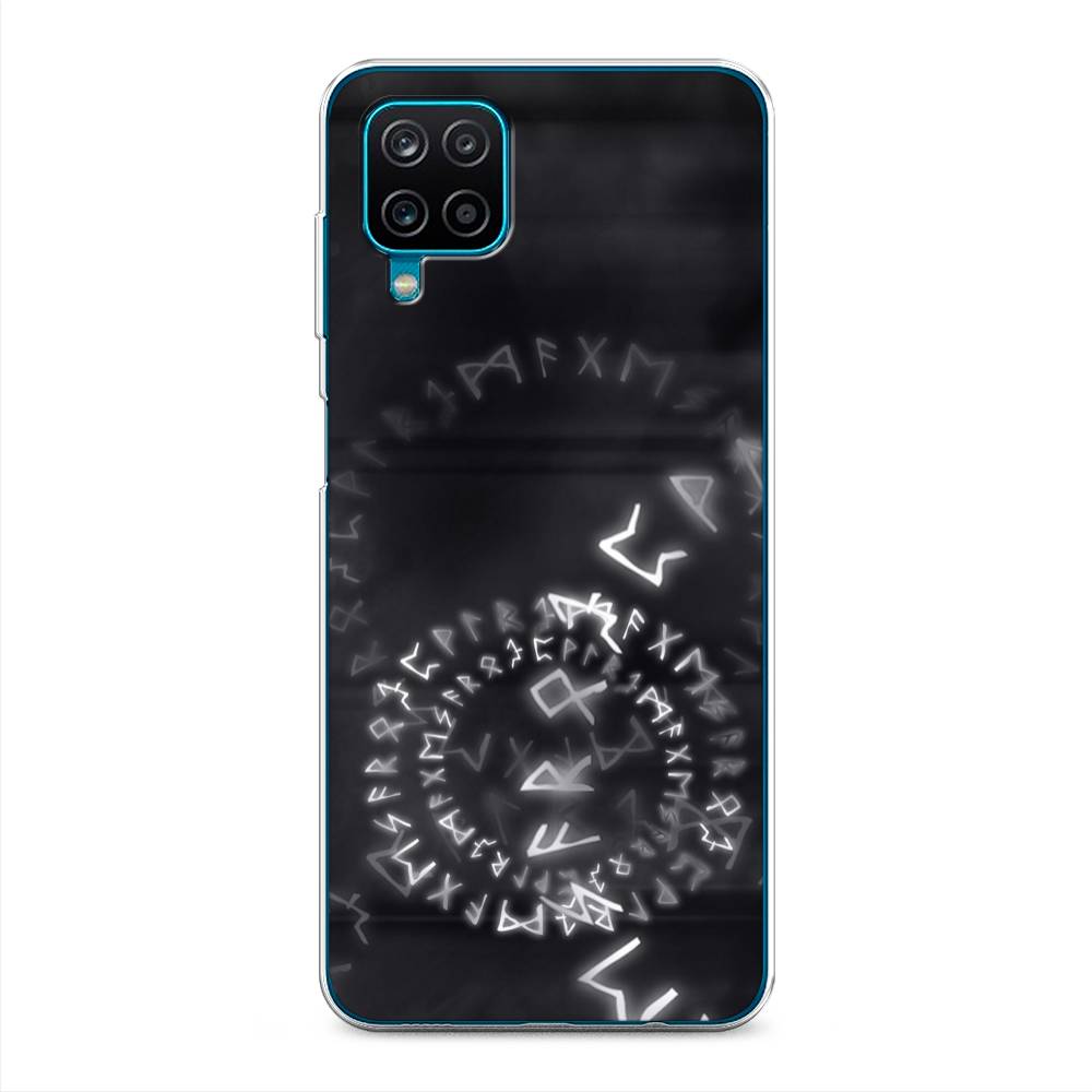 

Чехол на Samsung Galaxy A12 "Руны", Серый;черный, 2101650-3