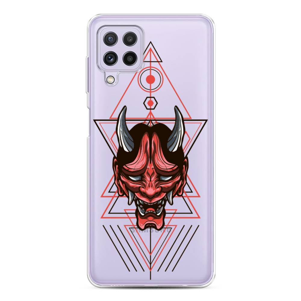 

Чехол на Samsung Galaxy A22 "Hanya Oni mask", Серый;красный;черный, 2103150-4