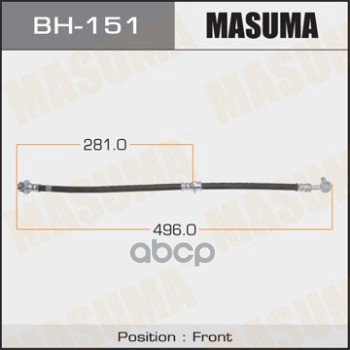 фото Шланг тормозной nissan almera (n16) 00-06, classic 06-12, sunny (b15) 98-04 передний masum masuma