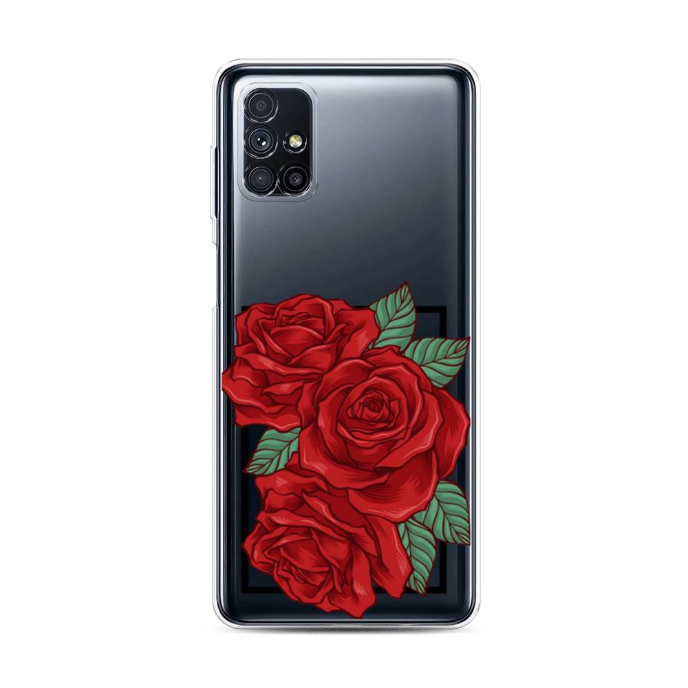 

Чехол на Samsung Galaxy M31s "Три алые розы", Красный, 2101450-2