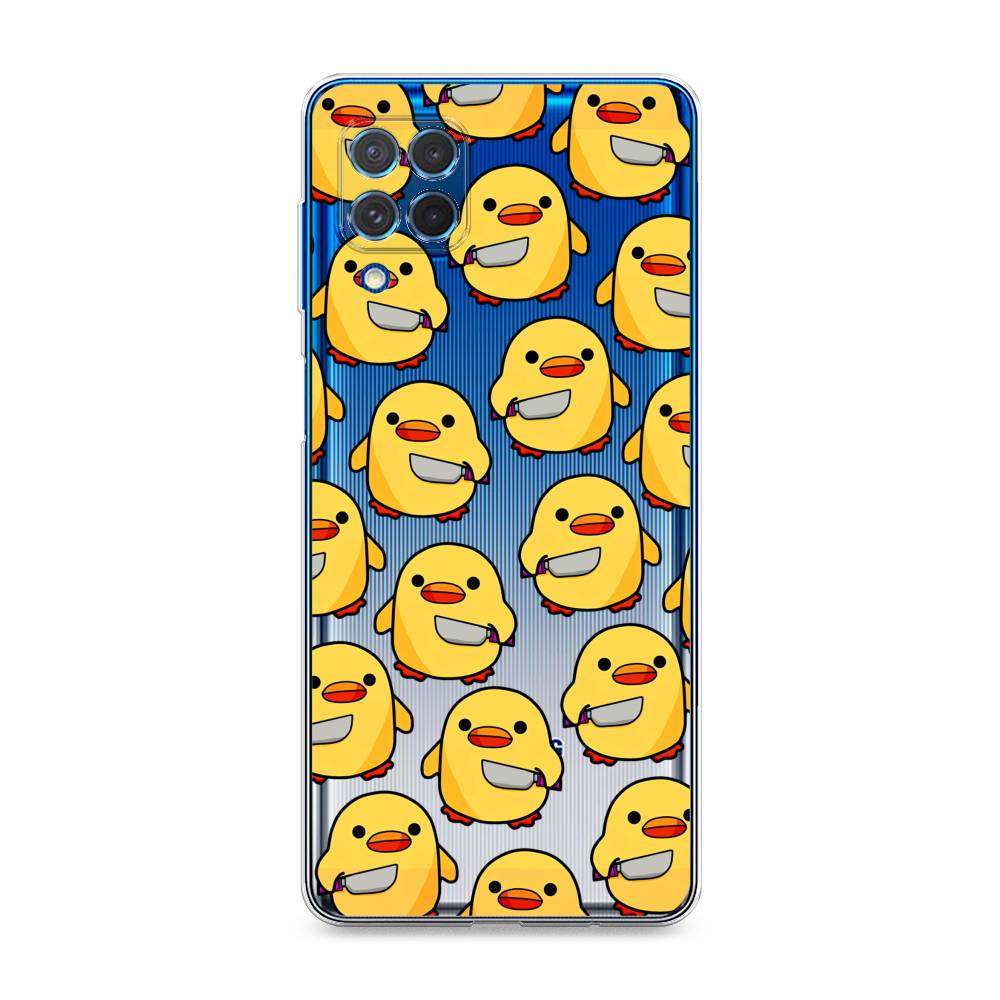 

Чехол на Samsung Galaxy M62 "Утка с ножом", Прозрачный;желтый;оранжевый, 2102950-1
