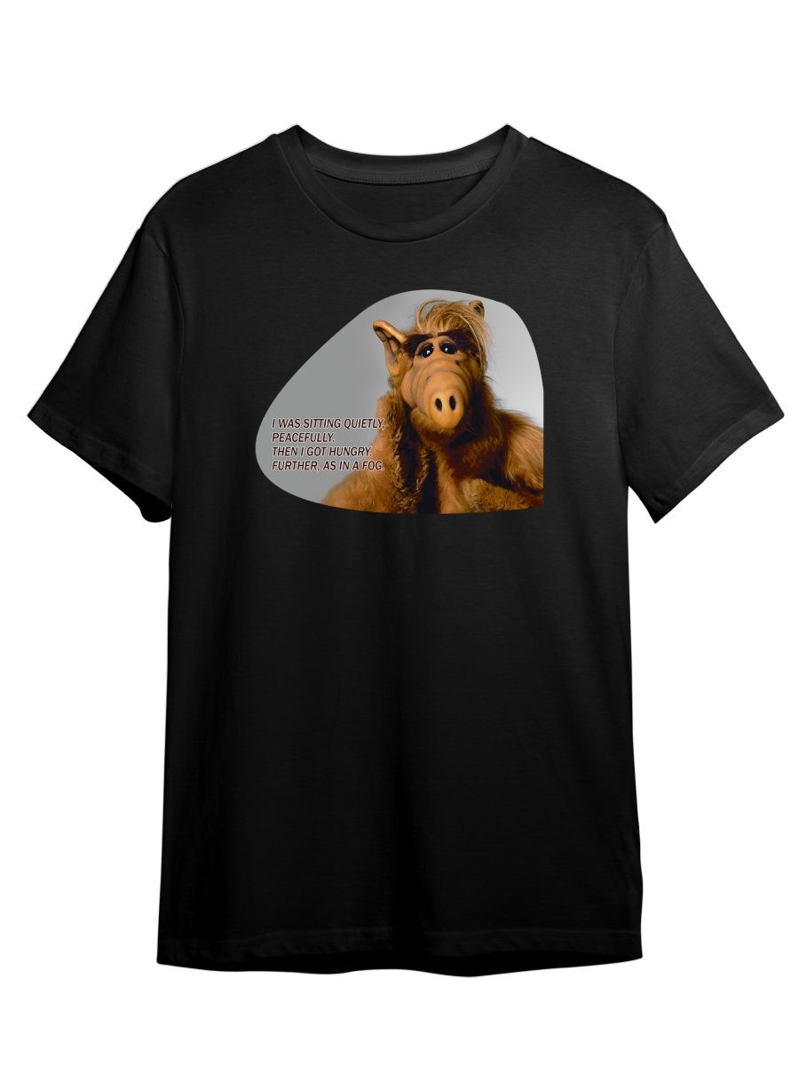 

Футболка унисекс Каждому Своё Сериал Альф/Alf/Alien Life Form SRAF8 черная 4XL, "Сериал Альф/Alf/Alien Life Form" SRAF8