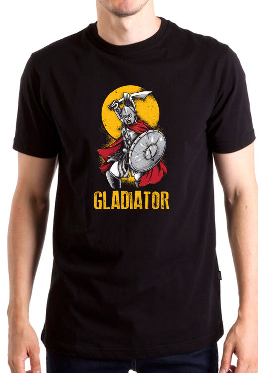 

Футболка унисекс NoBrand Гладиатор черная XXL, Черный, Гладиатор