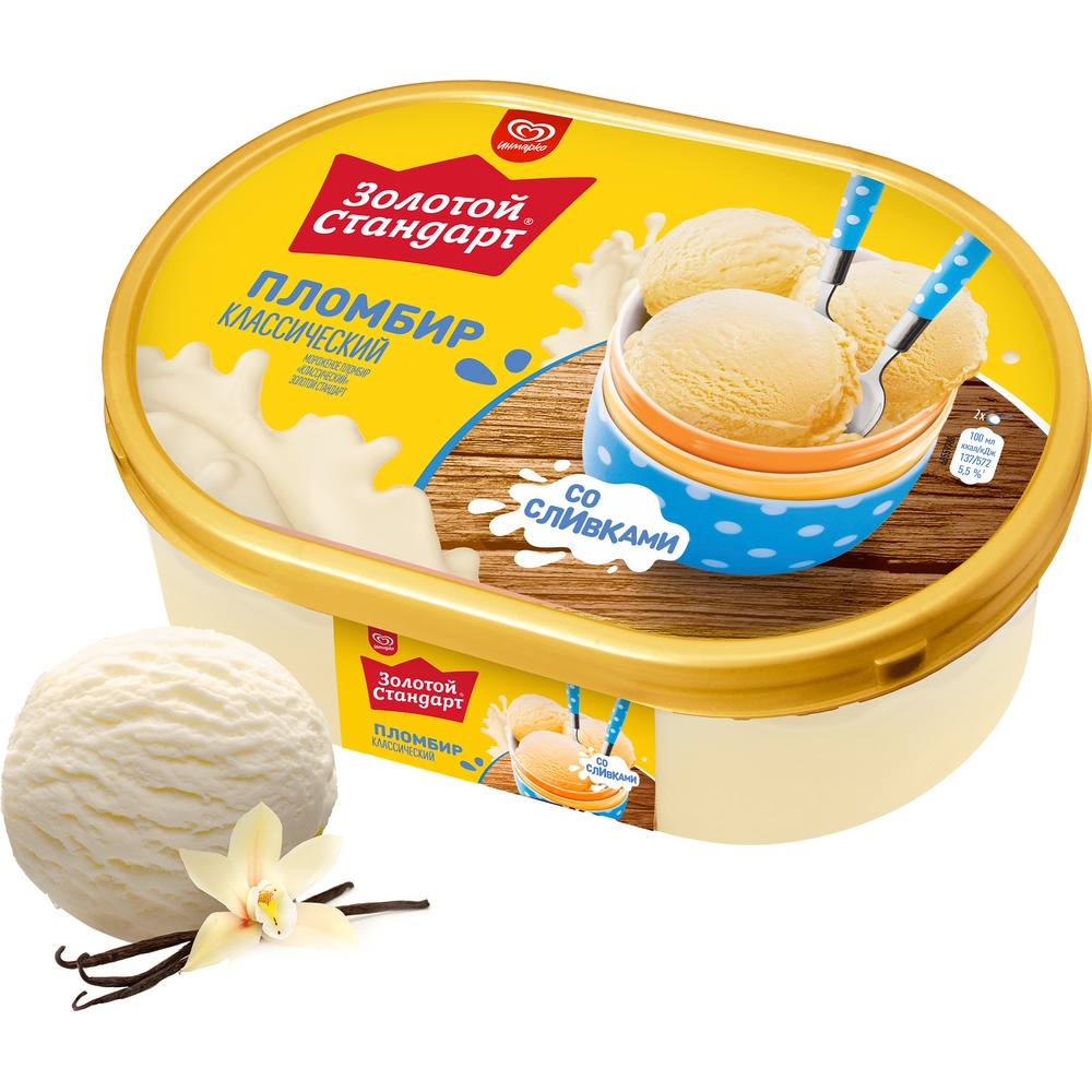 Мороженое золотой стандарт 475г