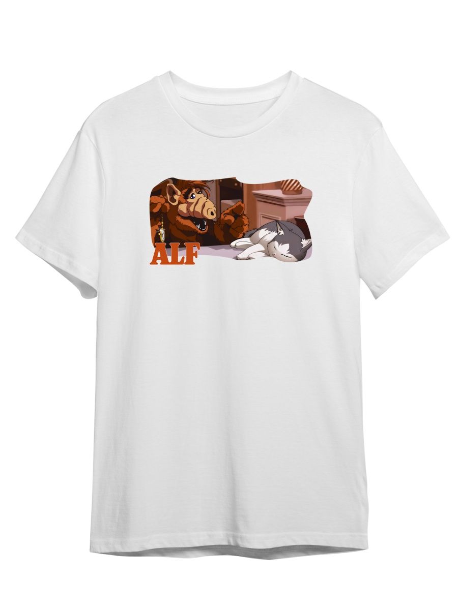 

Футболка унисекс Каждому Своё Сериал Альф/Alf/Alien Life Form SRAF9 белая 5XL, "Сериал Альф/Alf/Alien Life Form" SRAF9