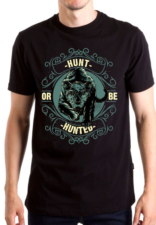 

Футболка унисекс NoBrand Hunt or Be Hunted черная XL, Черный, Hunt or Be Hunted