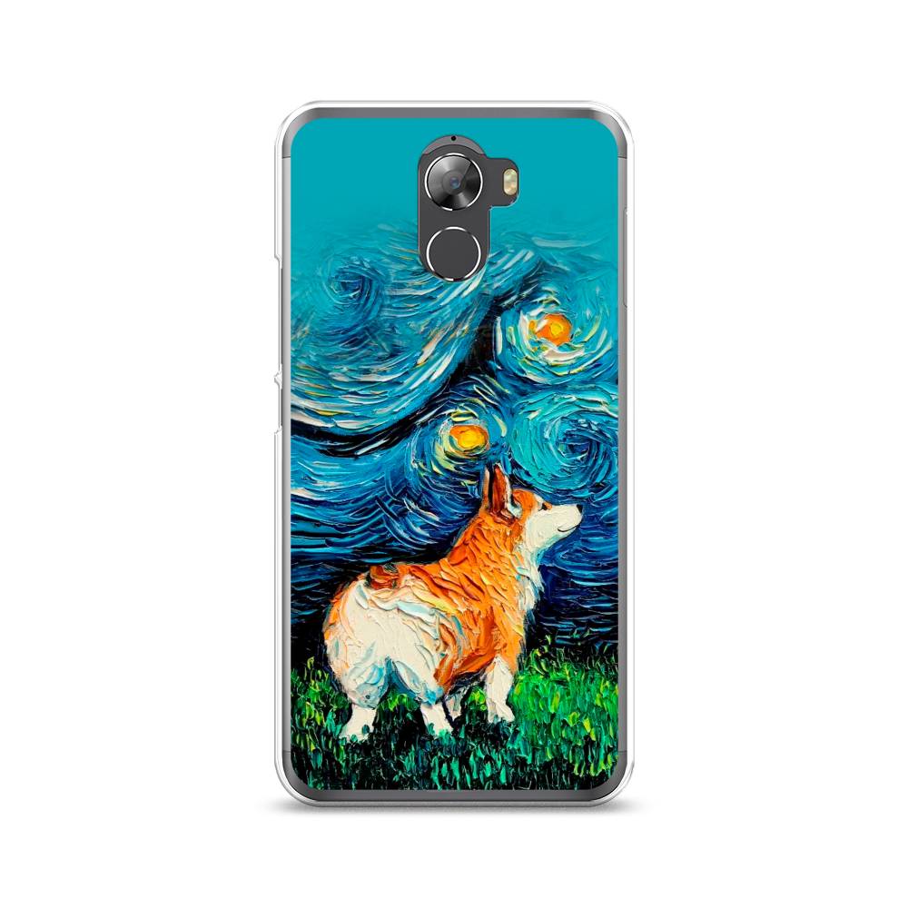 

Чехол на Wileyfox Swift 2 "Корги звёздная ночь", Коричневый;белый;зеленый, 210350-1
