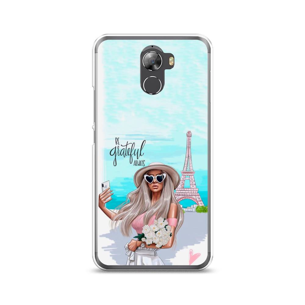 

Чехол на Wileyfox Swift 2 "Селфи Париж", Голубой;бежевый, 210350-6