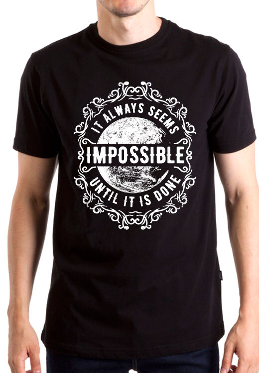 

Футболка унисекс NoBrand Always Seems Impossible черная XXL, Черный, Always Seems Impossible