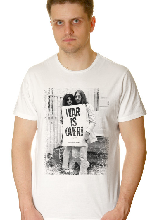 

Футболка унисекс NoBrand War is Over белая XXL, Белый, War is Over