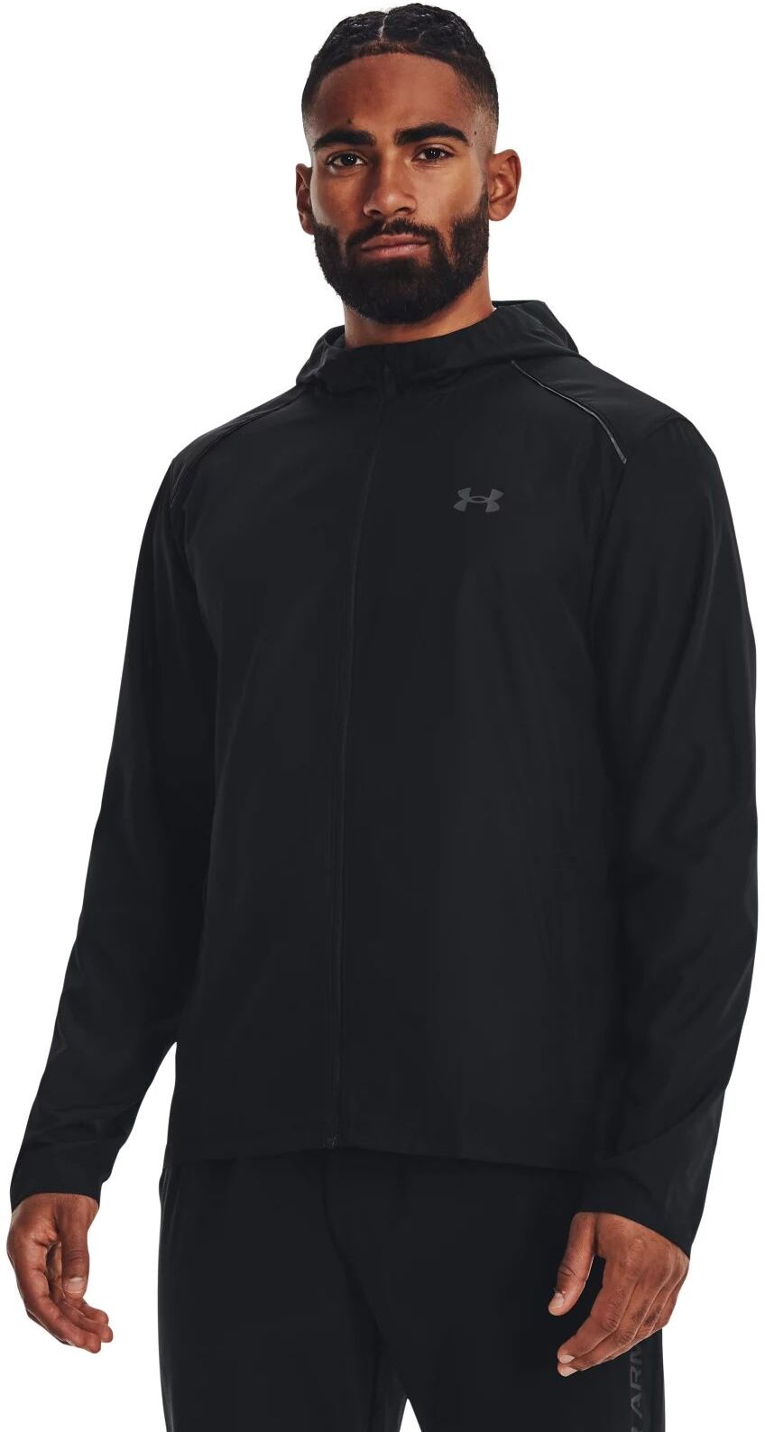 Ветровка мужская Under Armour UA STORM RUN HOODED JACKET черная 3XL