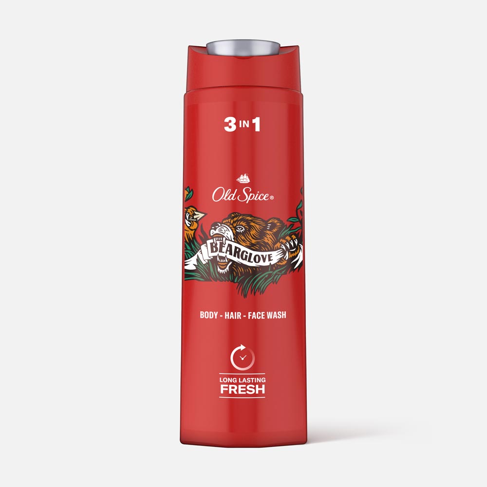 Гель для душа шампунь OLD SPICE Bearglove 2 в 1 мужской 400 мл 1150₽