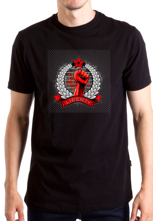 

Футболка унисекс NoBrand Liberty черная M, Черный, Liberty