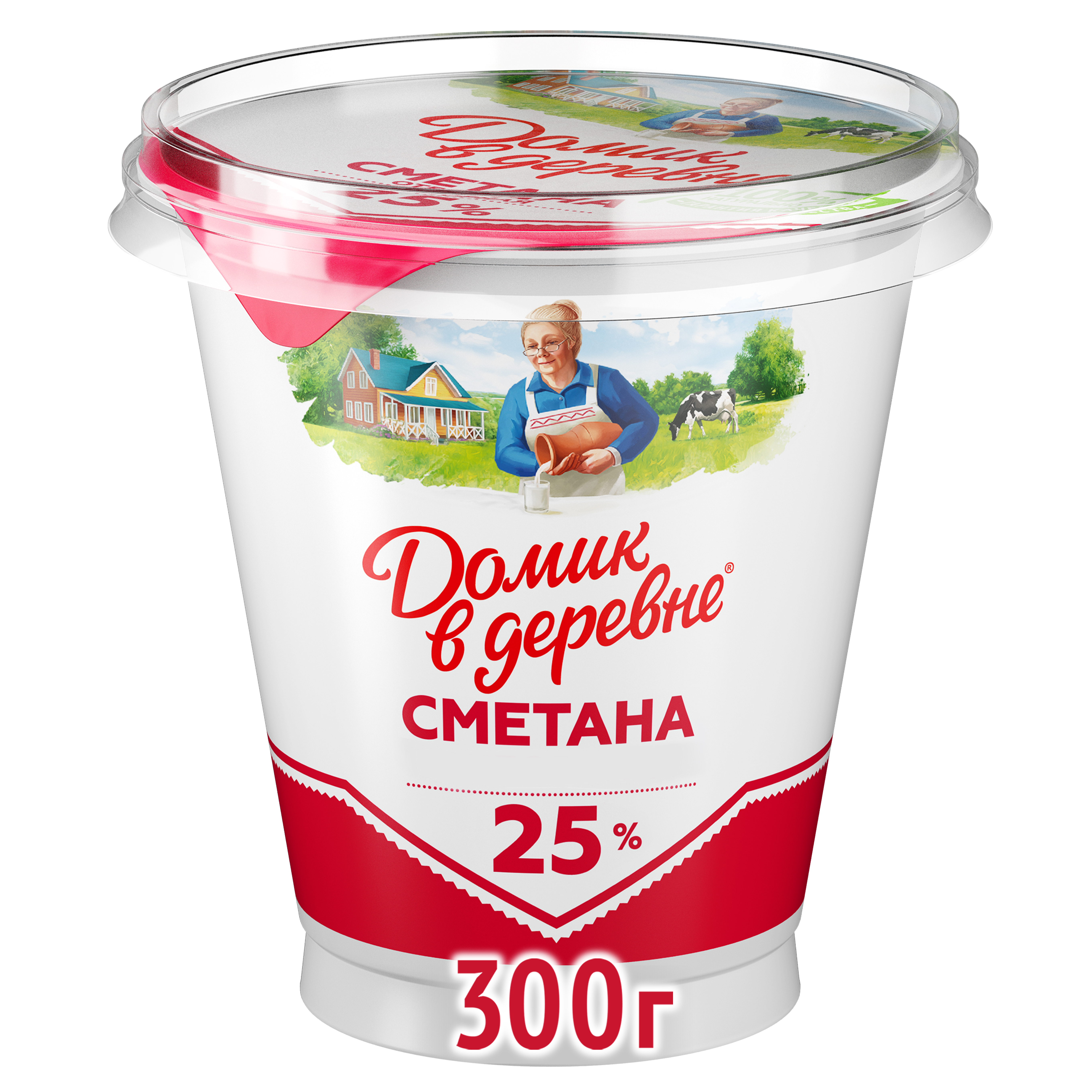 Сметана Домик в Деревне 25% БЗМЖ 300 г