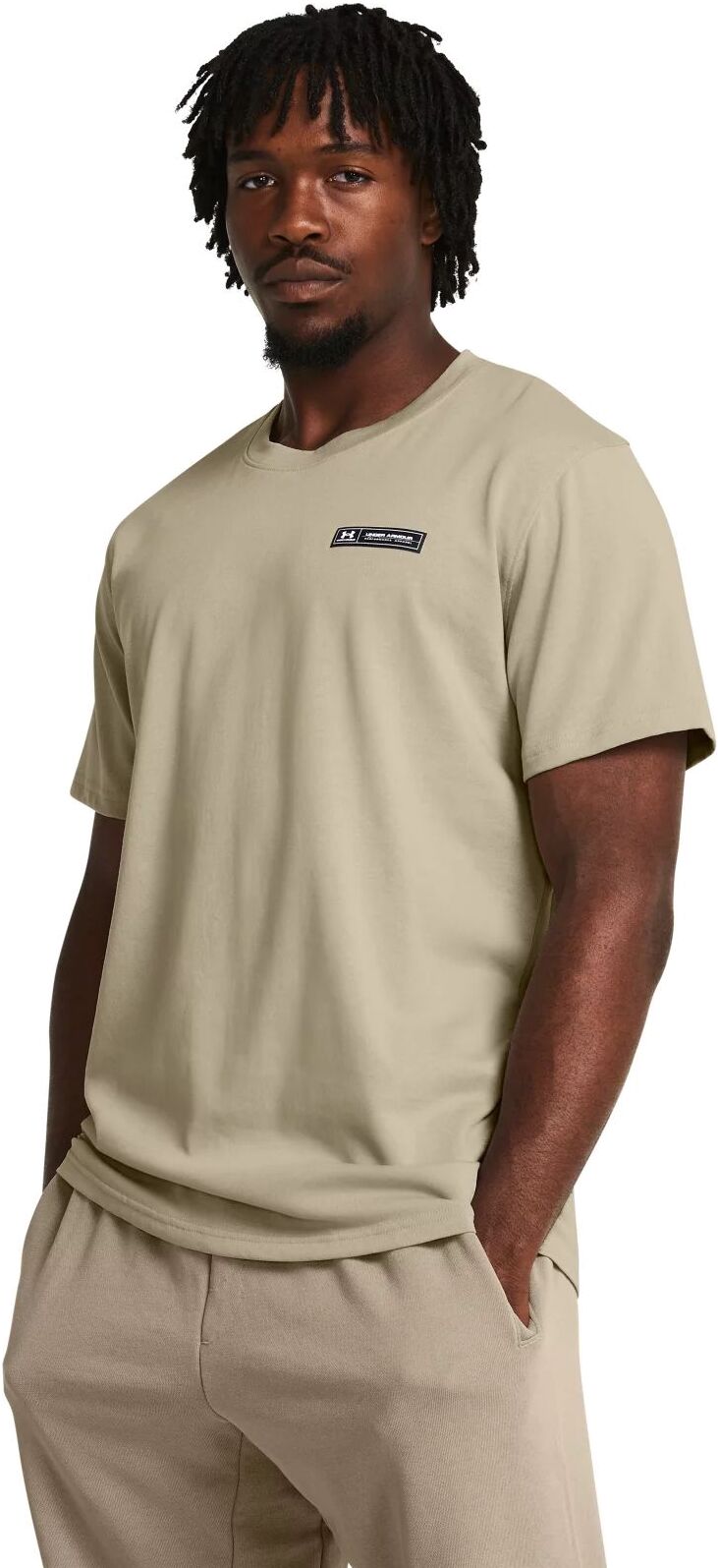 

Футболка мужская Under Armour UA HW ARMOUR LABEL SS бежевая XS, Бежевый, UA HW ARMOUR LABEL SS
