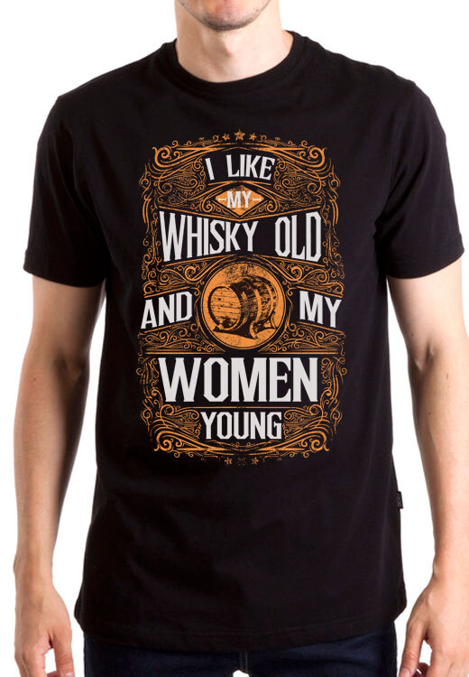 

Футболка унисекс NoBrand I like my Whisky Old черная 3XL, Черный, I like my Whisky Old
