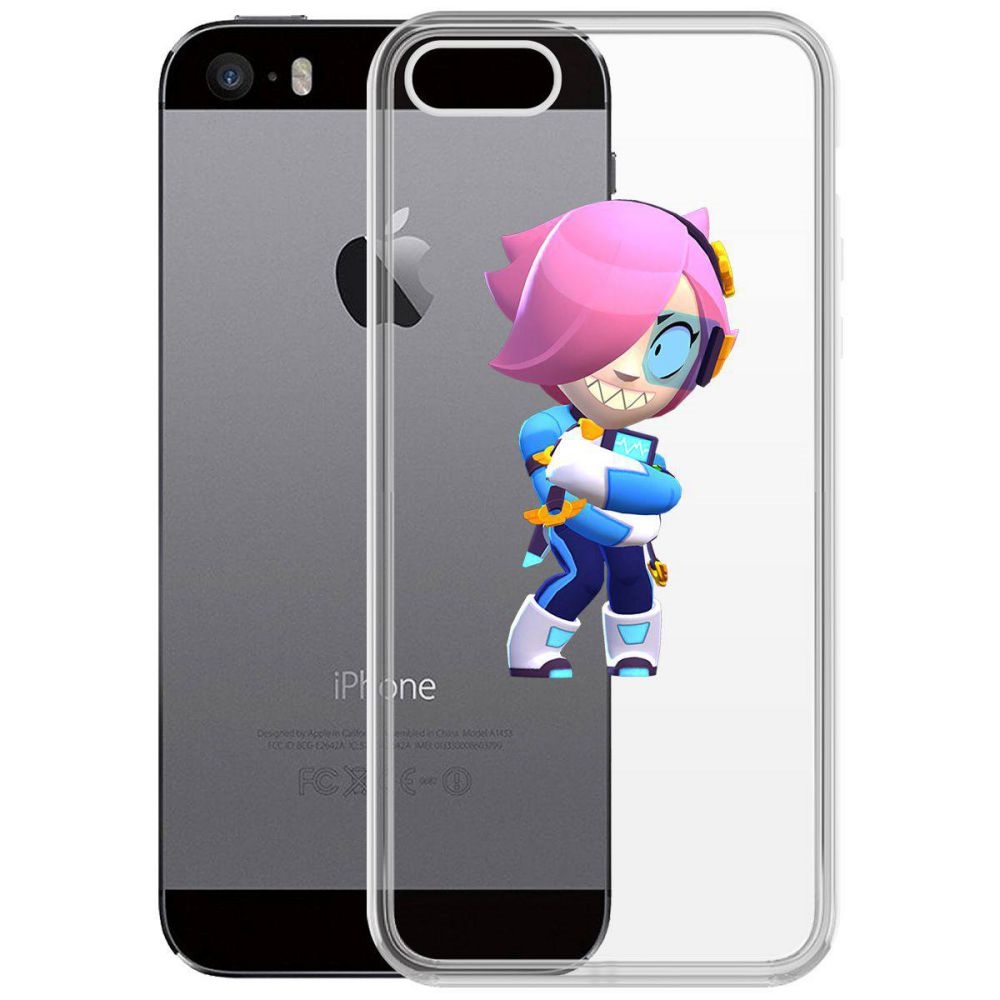 

Чехол-накладка Brawl Stars-Колетт Навигатор для iPhone 5/5s, Прозрачный