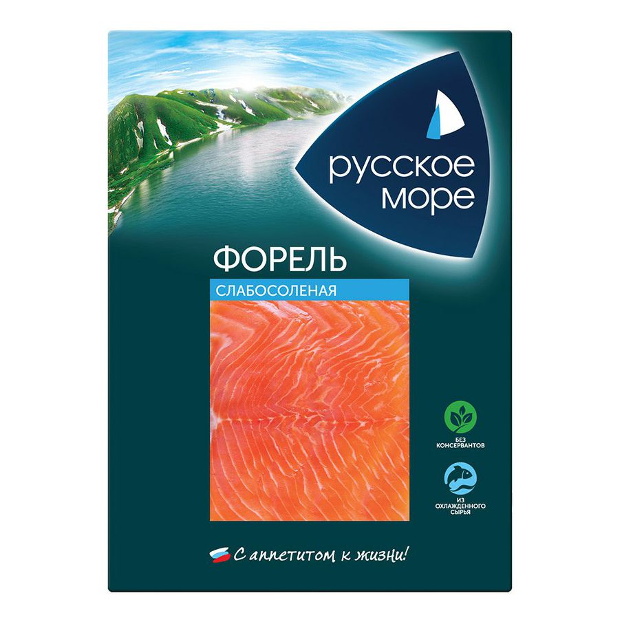 Форель Русское море филе-ломтики слабосоленая 120 г 499₽
