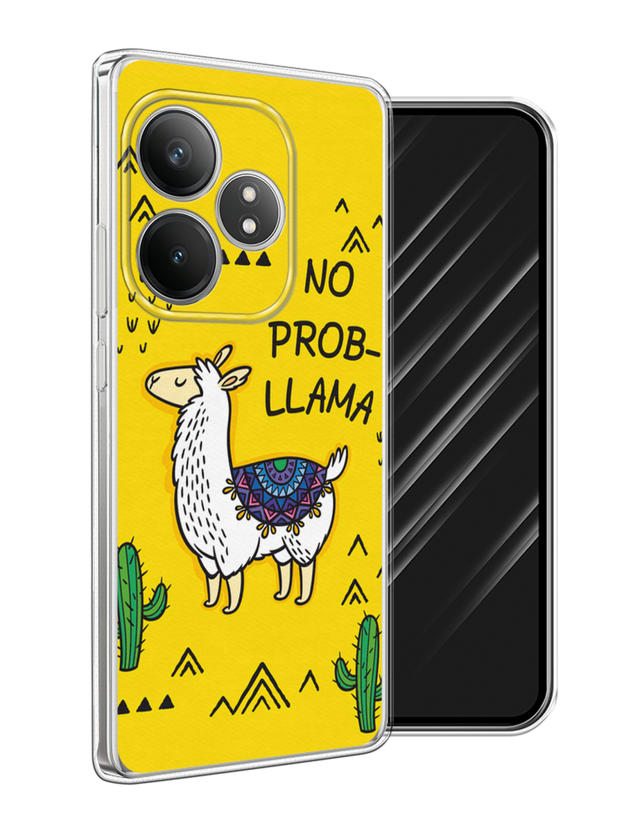 

Чехол Awog на Realme GT Neo 6 SE "No probLLama", Желтый;черный;синий, 2516850-1