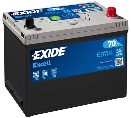 

Exide Eb704 Excell Аккумуляторная Батарея 19.5/17.9 Евро 70Ah 540A 270/173/222