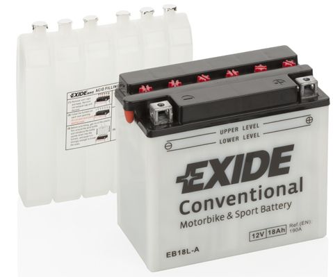 

Exide Eb18L-A Аккумуляторная Батарея Евро 18Ah 190A 180/90/160 Moto Сухозар. С Упаков. Эле