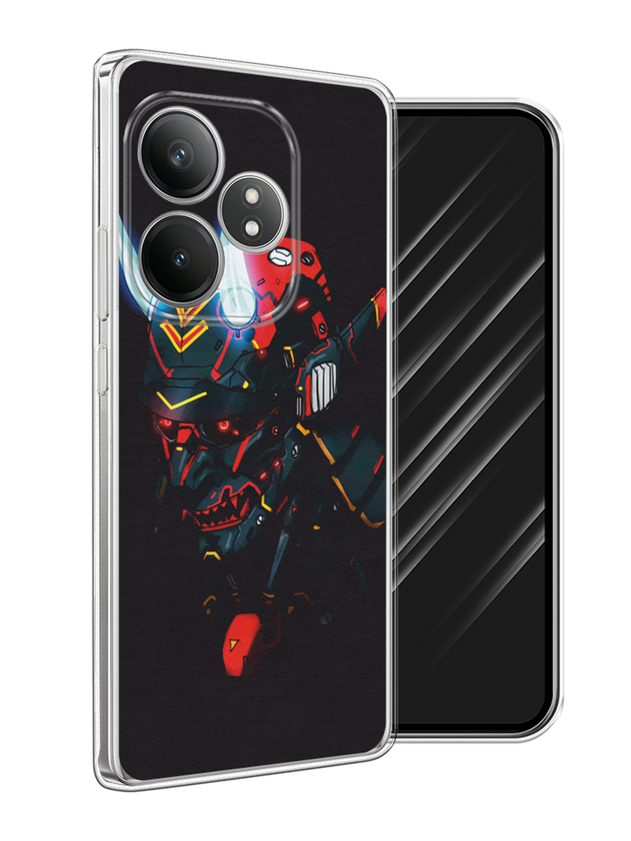 

Чехол Awog на Realme GT Neo 6 SE "Неоновый самурай", Черный;красный;голубой, 2516850-1