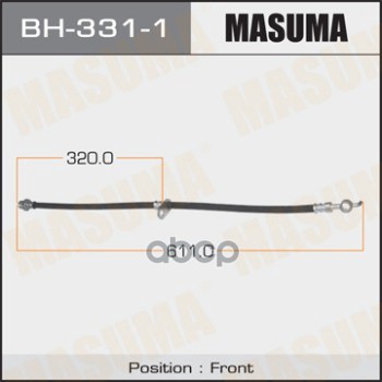 

Шланг Тормозной Toyota Ipsum, Noax, Voxy, Fielder, Corona Rh Передний Masuma Masuma арт. B