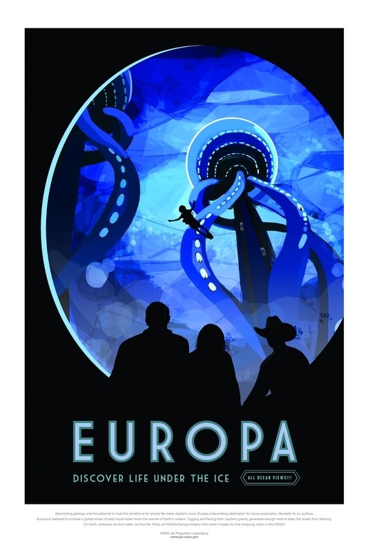 

Постер НАСА Космические путешествия Европа (NASA Space Travel Posters, Europa) Оригинальны
