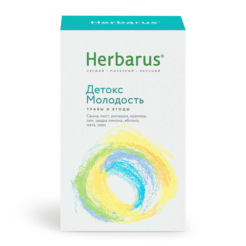 Чайный напиток Herbarus, Детокс Молодость, листовой, 50 г.