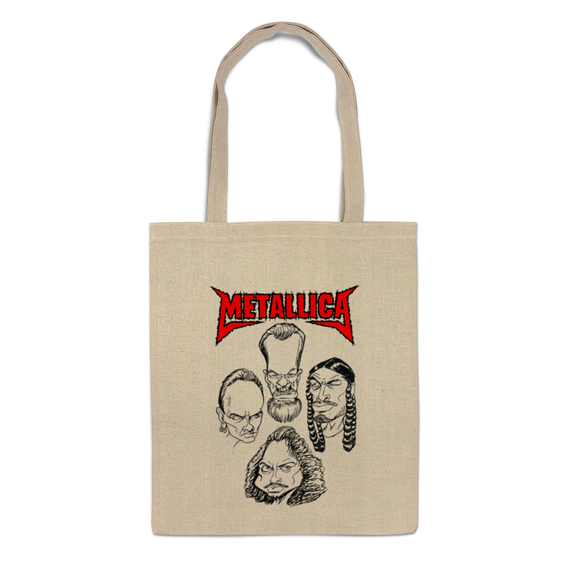 

Сумка-шоппер Printio Metallica бежевая, Бежевый, Metallica