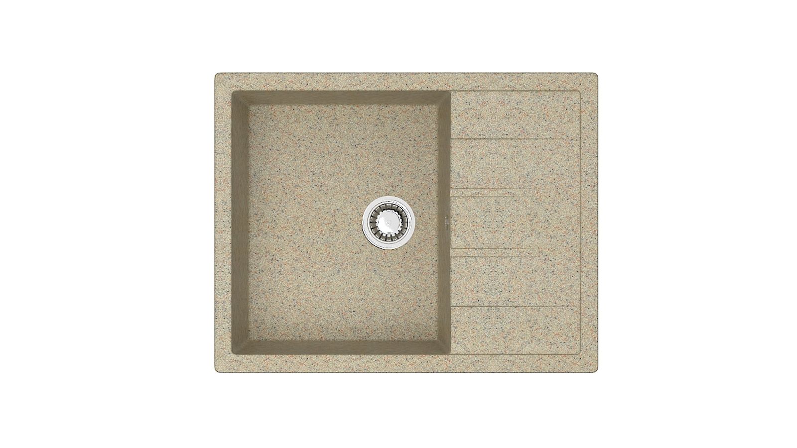 Кухонная мойка Карельский камень модель 151 (645*505) Q5 Песок