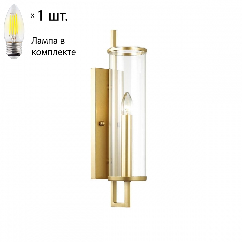 Бра Odeon Light Rena с лампочкой 4655/1W+Lamps E27 Свеча