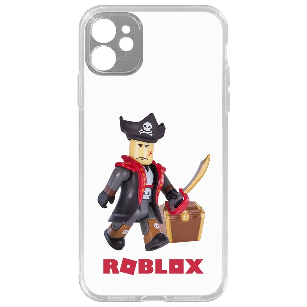 

Чехол-накладка Krutoff Clear Case Roblox-Капитан Ярость для iPhone 11 с защитой камеры, Прозрачный