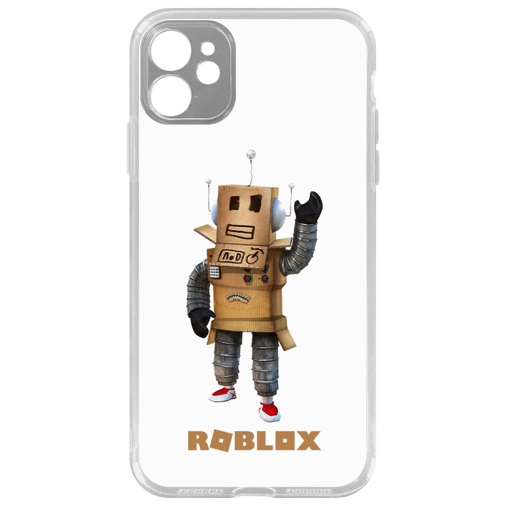 

Чехол-накладка Krutoff Clear Case Roblox-Мистер Робот для iPhone 11 с защитой камеры, Прозрачный