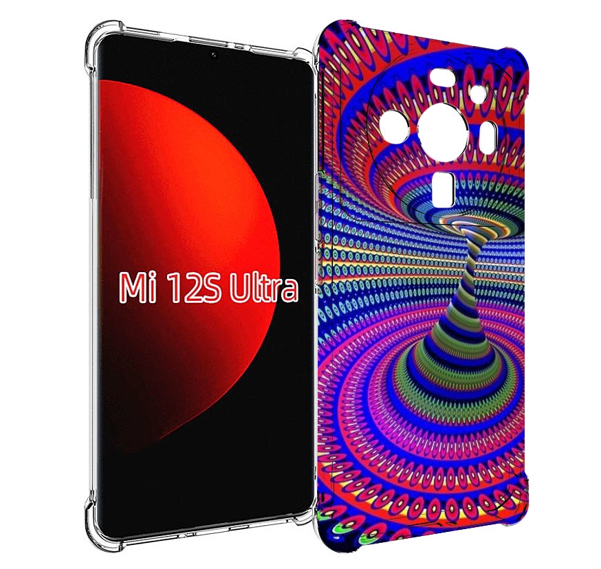 

Чехол MyPads оптическая иллюзия для Xiaomi 12S Ultra, Прозрачный, Tocco