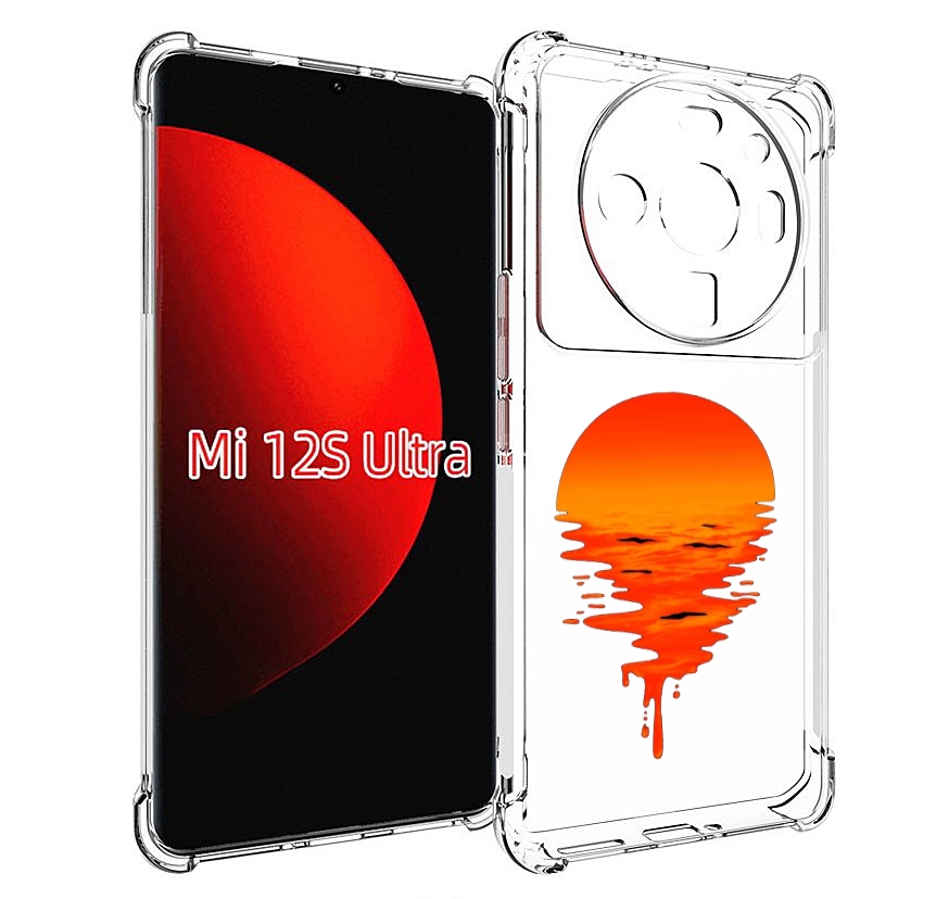 

Чехол MyPads оранжевый закат на воде для Xiaomi 12S Ultra, Прозрачный, Tocco