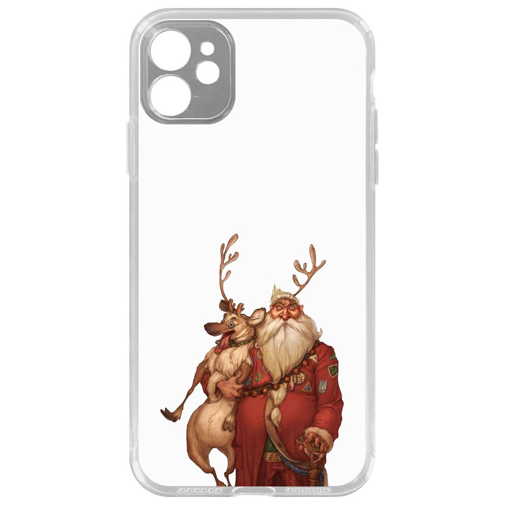 

Чехол-накладка Krutoff Clear Case К-команда для iPhone 11 с защитой камеры