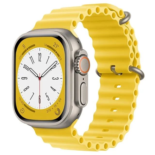 

Ремешок спортивный ANO Ocean Band для Apple Watch Series 1-8, Ultra 42/44/45/49 мм, желтый