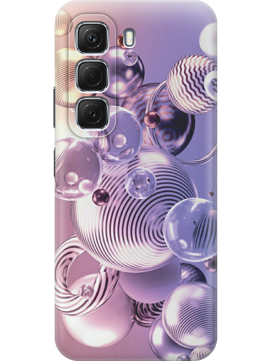 

Силиконовый чехол на Infinix Hot 50 4G с принтом "Сиреневые шарики", Прозрачный;фиолетовый;черный, 786718731