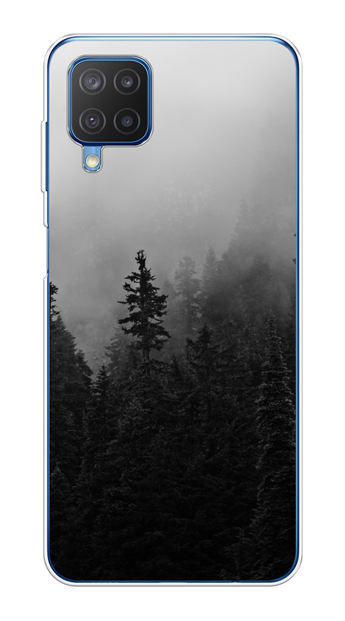 

Чехол на Samsung Galaxy A12/M12 "Туманный лес", Серый;черный, 2102650-2