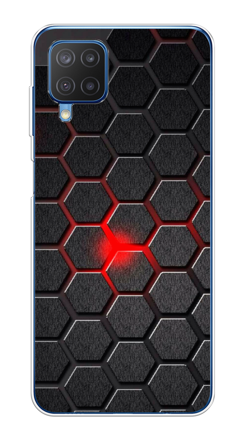 

Чехол на Samsung Galaxy A12/M12 "Соты красные", Красный;черный;серый, 2102650-3