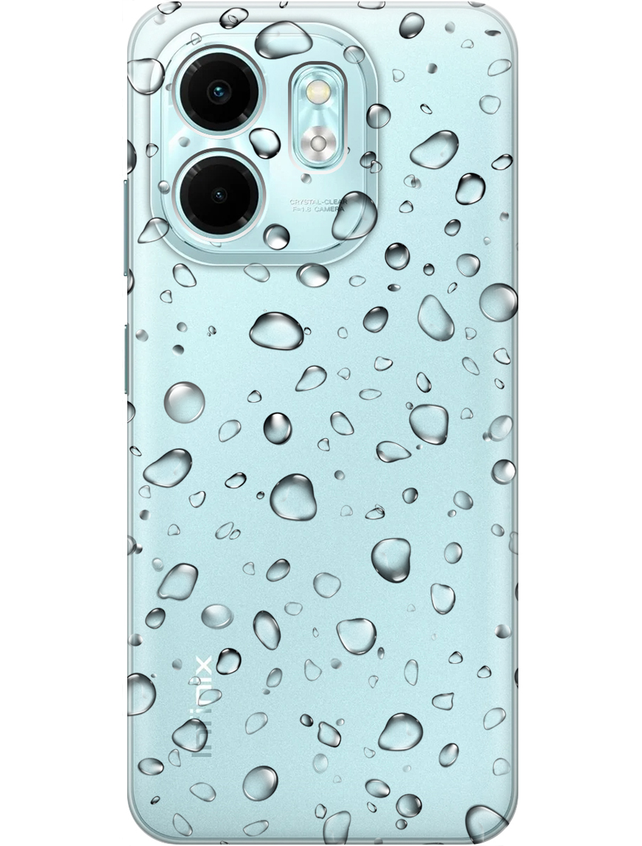 

Силиконовый чехол на Infinix Hot 50i / Smart 9 с принтом "Дождь" прозрачный, Прозрачный;серый, 786719341