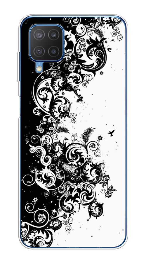 

Чехол на Samsung Galaxy A12/M12 "Черно белый узор", Белый;черный;серый, 2102650-3