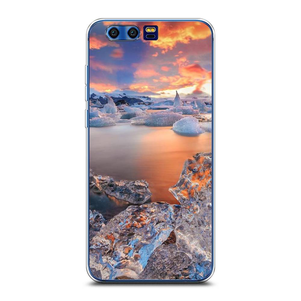 

Чехол на Honor 9 "Ледники", Синий;оранжевый, 62450-2