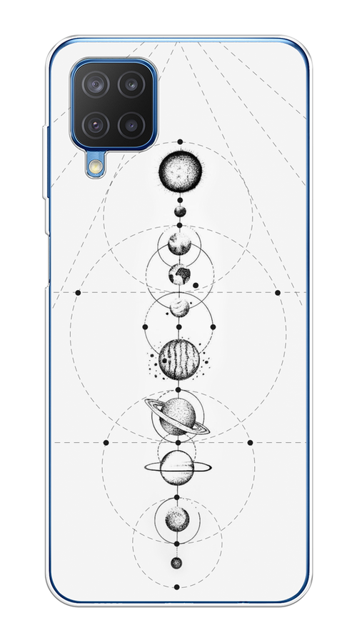 

Чехол на Samsung Galaxy A12/M12 "Парад планет", Серый, 2102650-2