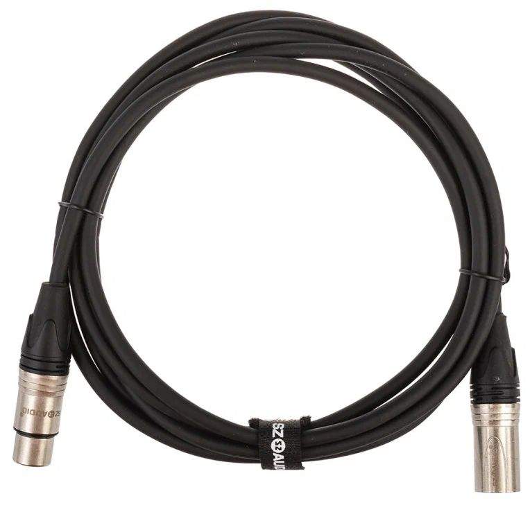 

Кабель акустический NoBrand SZ-Audio XLR(m) - XLR(f), 1.5м, Черный