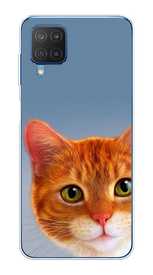 

Чехол на Samsung Galaxy A12/M12 "Любопытный котик", Коричневый, 2102650-1